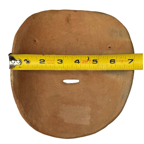 Vintage Mexican Hand Painted Clay Mask Folk Art Birds Flowers Wall Decor Boho - Picture 5 of 5